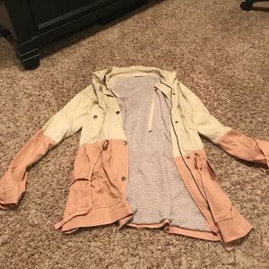 Pink and ivory tunic jacket